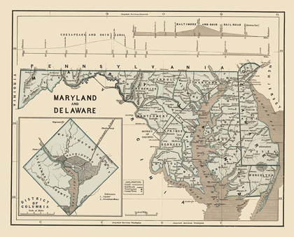 Picture of MARYLAND, DELAWARE - HARPER 1845