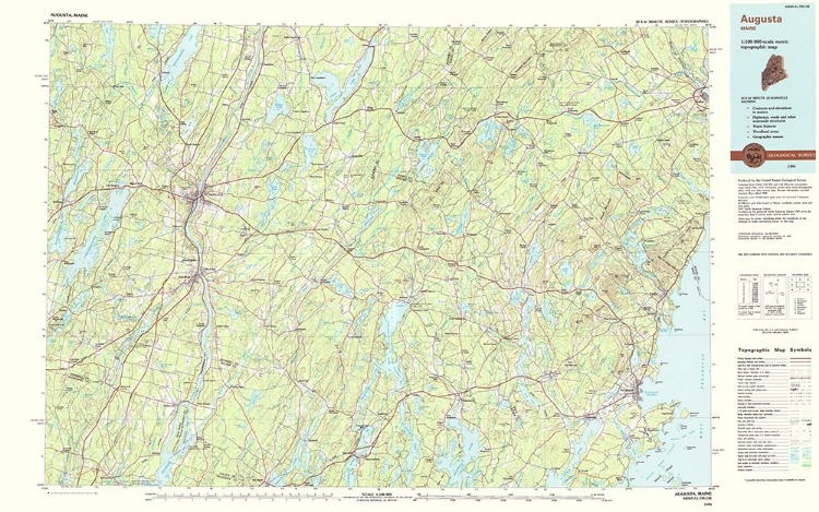 Picture of AUGUSTA MAINE QUAD - USGS 1984