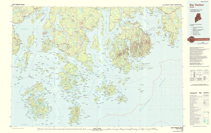 Picture of BAR HARBOR MAINE QUAD - USGS 1985