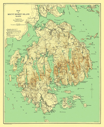 Picture of MOUNT DESERT ISLAND MAINE - RAND MCNALLY 1893