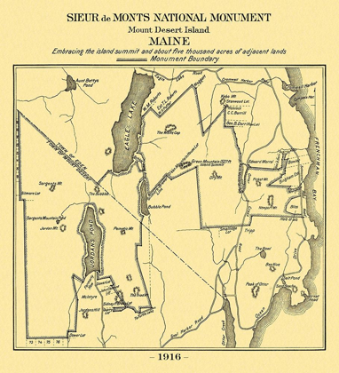 Picture of MOUNT DESERT ISLAND MAINE - SIEUR DE MONTS 1916