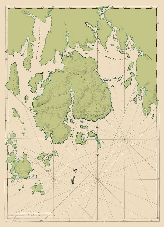 Picture of MT DESERT ISLAND AND COAST - DES BARRES 1776