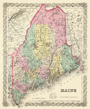 Picture of MAINE - COLTON 1855