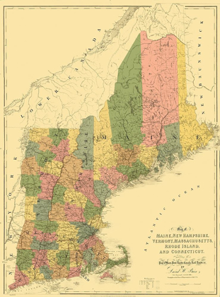 Picture of MAINE AND SURROUNDING STATES - ARROWSMITH 1839