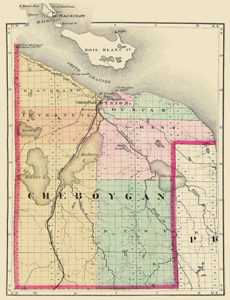 Picture of CHEBOYGAN MICHIGAN - WALLING 1873