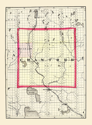 Picture of CRAWFORD MICHIGAN - WALLING 1873