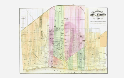 Picture of DETROIT MICHIGAN PLAT - CALVERT 1873