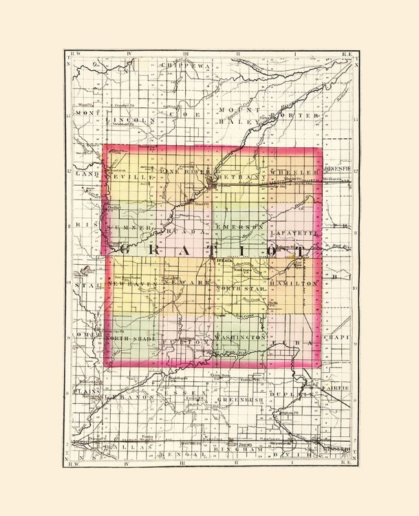 Picture of GRATIOT MICHIGAN - WALLING 1873
