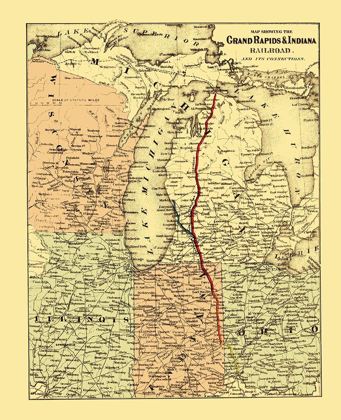 Picture of GRAND RAPIDS AND INDIANA RAILROAD - COLTON 1871