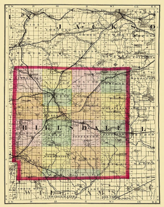 Picture of HILLSDALE MICHIGAN - WALLING 1873