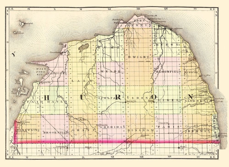 Picture of HURON MICHIGAN - WALLING 1873