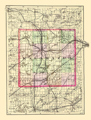 Picture of KALAMAZOO MICHIGAN - WALLING 1873