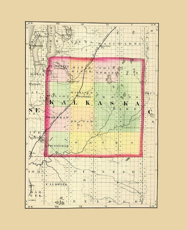 Picture of KALKASKA MICHIGAN - WALLING 1873