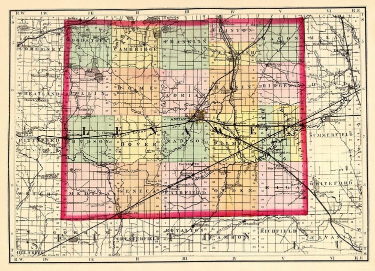 Picture of LENAWEE MICHIGAN - WALLING 1873