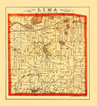 Picture of LIMA MICHIGAN LANDOWNER - EVERTS 1874