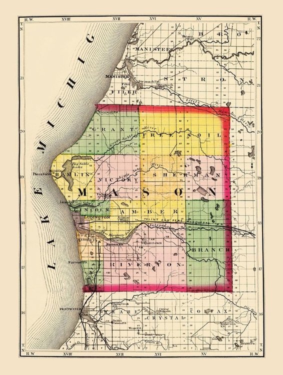 Picture of MASON MICHIGAN - WALLING 1873