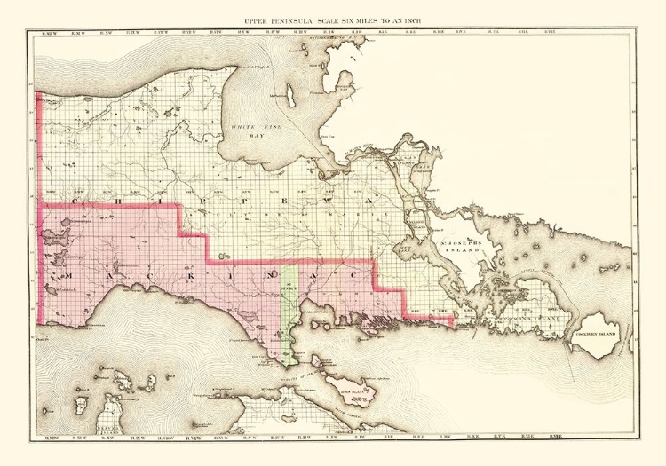 Picture of MACKINAC MICHIGAN - WALLING 1873