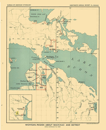 Picture of MICHIGAN - MACKINAC DETROIT - HOEN 1896