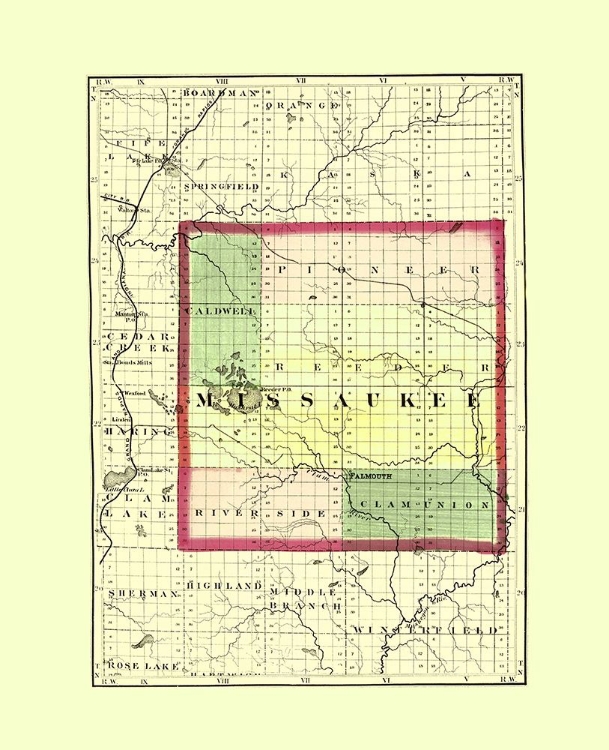 Picture of MISSAUKEE MICHIGAN - WALLING 1873