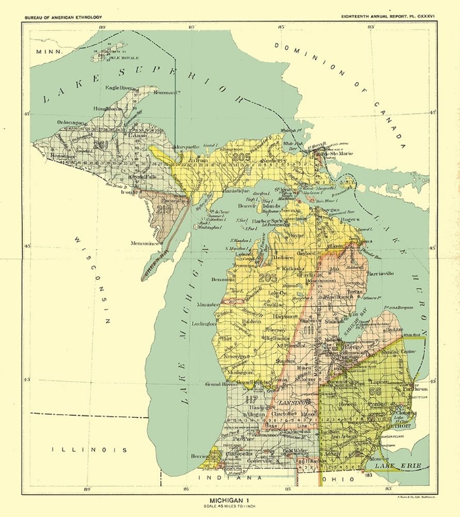 Picture of MICHIGAN - HOEN 1896