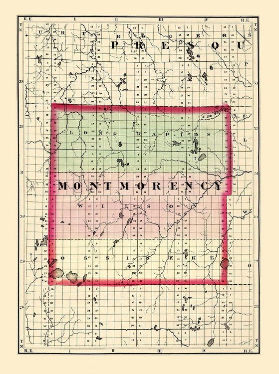 Picture of MONTMORENCY MICHIGAN - WALLING 1873
