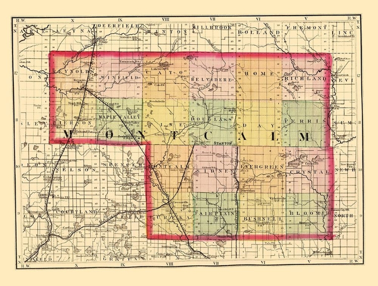 Picture of MONTCALM MICHIGAN - WALLING 1873