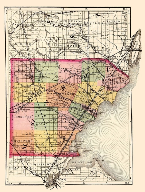 Picture of MONROE MICHIGAN - WALLING 1873