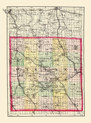 Picture of OAKLAND MICHIGAN - WALLING 1873