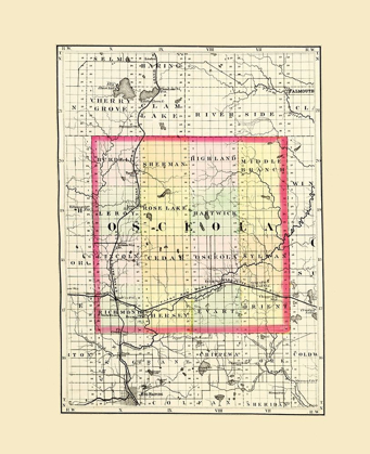 Picture of OSCEOLA MICHIGAN - WALLING 1873