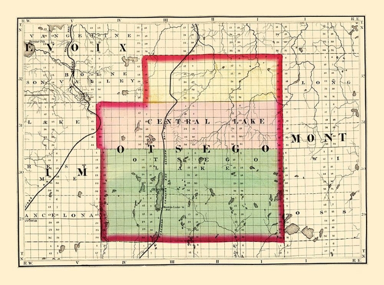 Picture of OTSEGO MICHIGAN - WALLING 1873