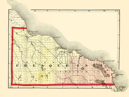 Picture of PRESQUE ISLE MICHIGAN - WALLING 1873