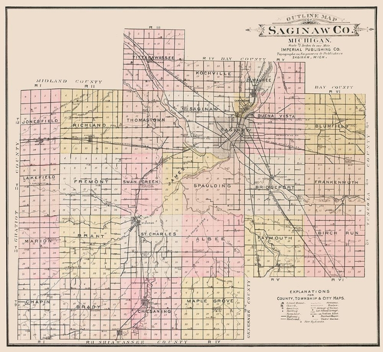 Picture of SAGINAW MICHIGAN - IMPERIAL 1896