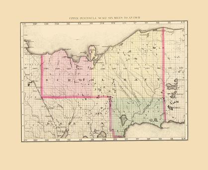 Picture of SCHOOLCRAFT MICHIGAN - WALLING 1873