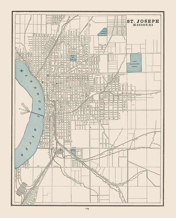 Picture of ST JOSEPH  MISSOURI- CRAM 1892