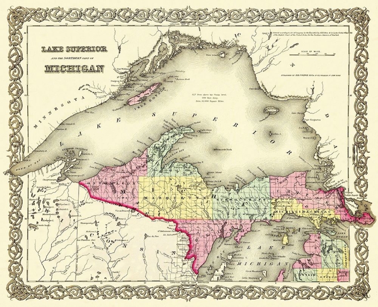 Picture of MICHIGAN UPPER PENINSULA - 1855