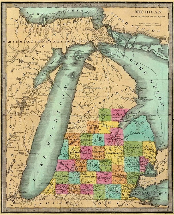 Picture of MICHIGAN - BURR 1835