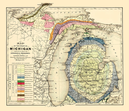 Picture of MICHIGAN GEOLOGICAL - TACKABURY 1873