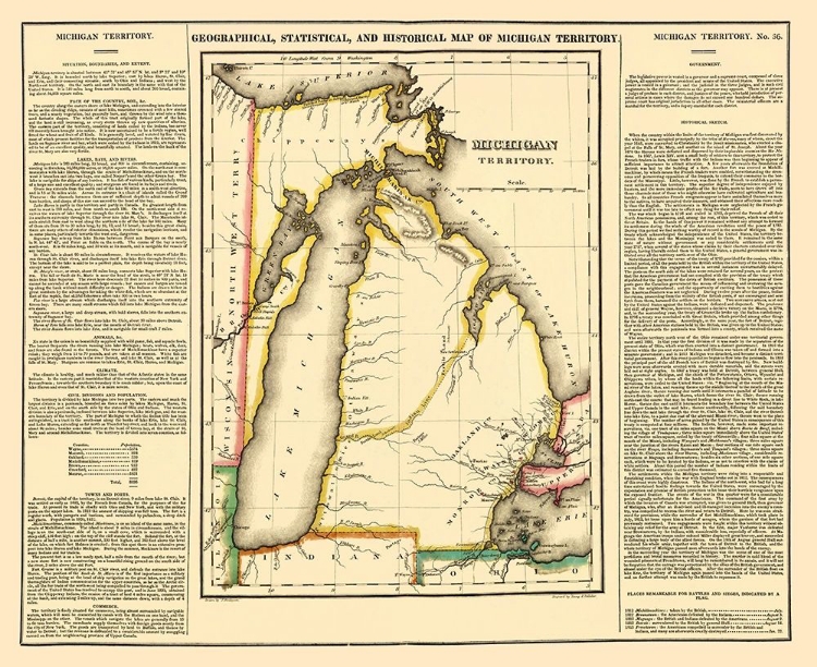 Picture of MICHIGAN TERRITORY GEOGRAPHICAL STATISTICAL