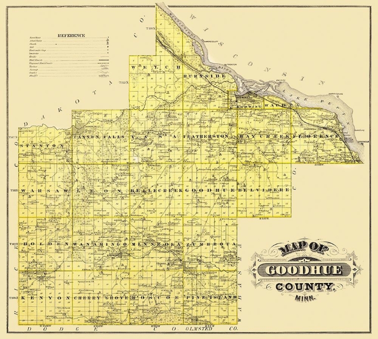 Picture of GOODHUE MINNESOTA LANDOWNER - ANDREAS 1874