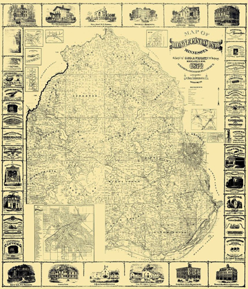 Picture of HENNEPIN MINNESOTA LANDOWNER - WRIGHT 1874