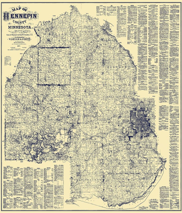 Picture of HENNEPIN MINNESOTA LANDOWNER - WARNER 1879