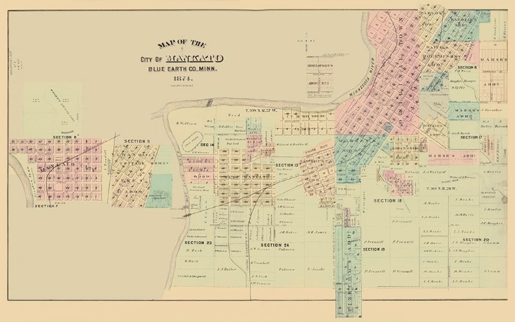 Picture of MANKATO MINNESOTA - ANDREAS 1874