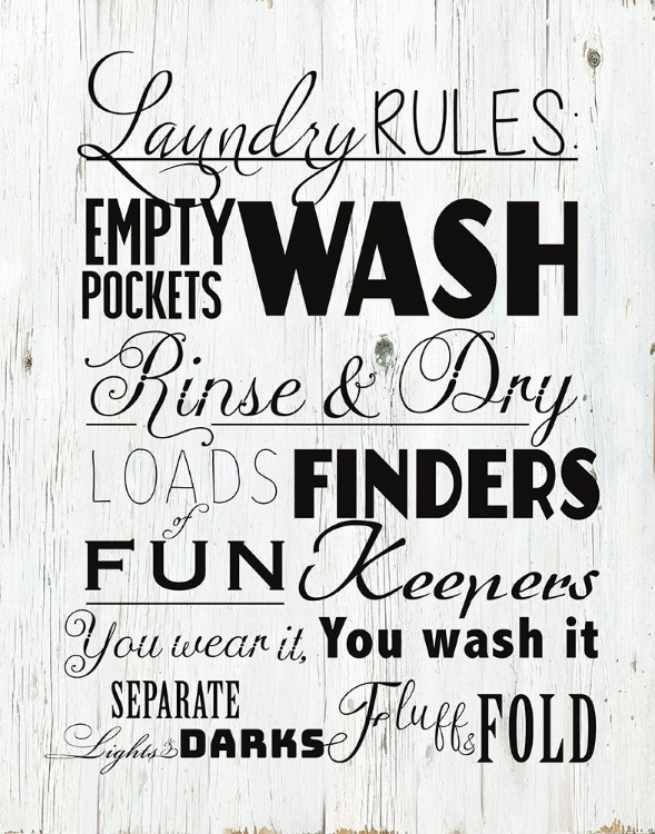 Picture of LAUNDRY RULES