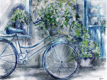 Picture of BLUE AND WHITE BICYCLE FLORIST SHOP