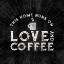 Picture of COFFEE HUMOR BLACK VI-LOVE AND COFFEE