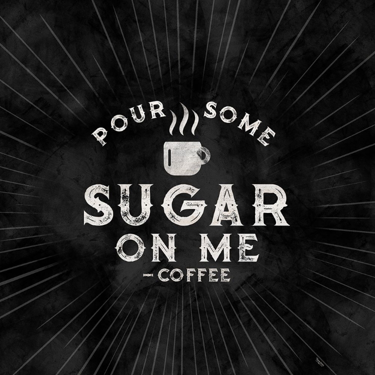 Picture of COFFEE HUMOR BLACK VIII-SUGAR