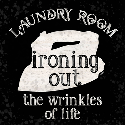 Picture of LAUNDRY ROOM HUMOR BLACK IV-WRINKLES