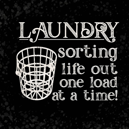 Picture of LAUNDRY ROOM HUMOR BLACK VII-SORTING LIFE