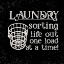 Picture of LAUNDRY ROOM HUMOR BLACK VII-SORTING LIFE