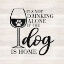 Picture of WINE HUMOR I-DOG IS HOME
